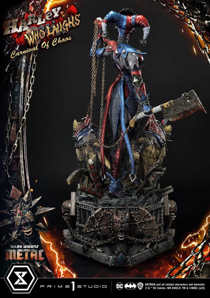 Dark Nights: Metal Museum Masterline Series Statue 1/3 Harley Quinn Who Laughs Concept Design by Caelos D`anda Deluxe Bonus Version 78 cm